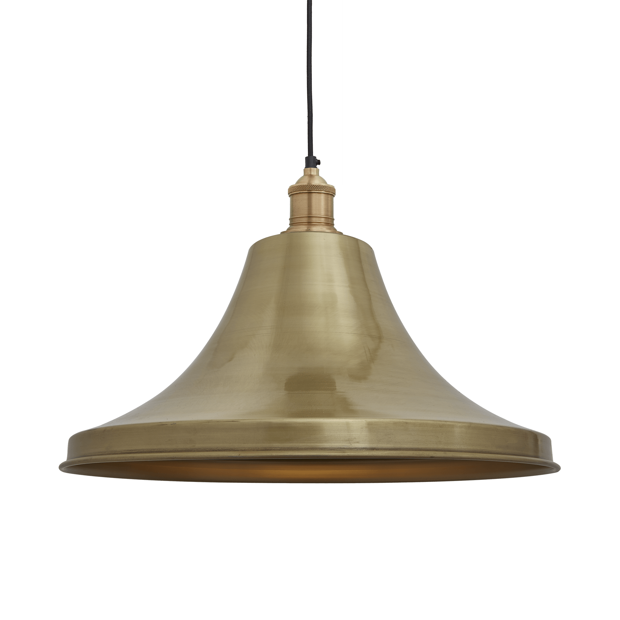 Industville – Brooklyn Giant Bell Pendant – 20 Inch – Ceiling Light – Light Shade – Brass Colour – Brass Material – 39.5 CM X 51 CM X 51 CM