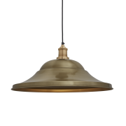Industville – Brooklyn Giant Hat Pendant – 21 Inch – Ceiling Light – Light Shade – Brass Colour – Brass Material – 29.5 CM X 53 CM X 53 CM