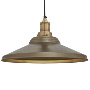 Industville – Brooklyn Giant Step Pendant – 18 Inch – Ceiling Light – Light Shade – Brass Colour – Brass Material – 24.5 CM X 46 CM X 46 CM