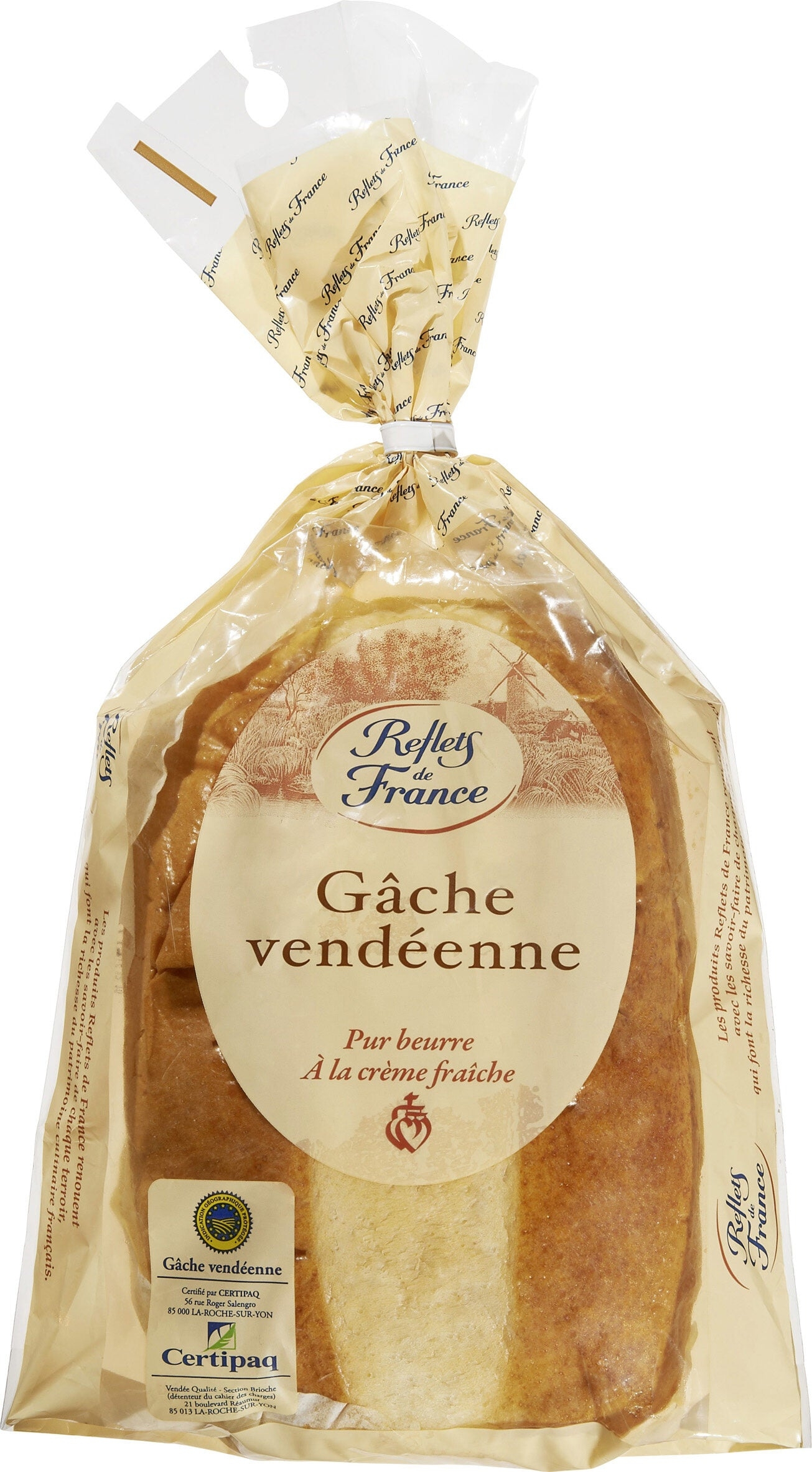 Reflets de France, Gache Vendeenne IGP brioche, 400g – Chanteroy – Le Vacherin Deli