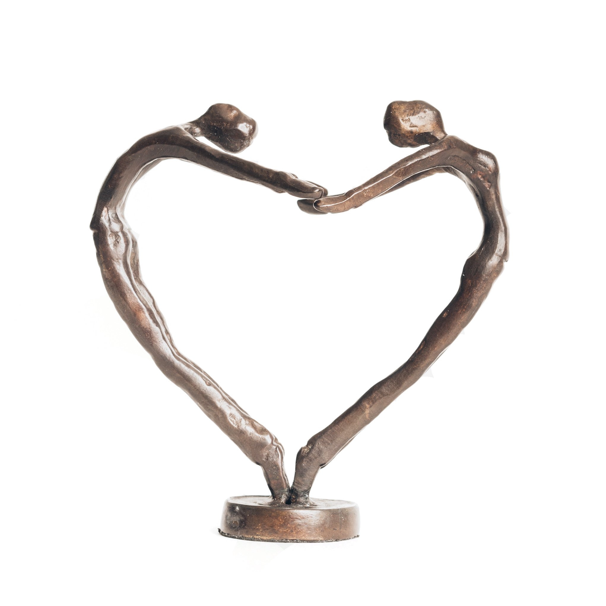 Solid Bronze Sculpture – Heartdance – 15cm x 14cm x 5cm