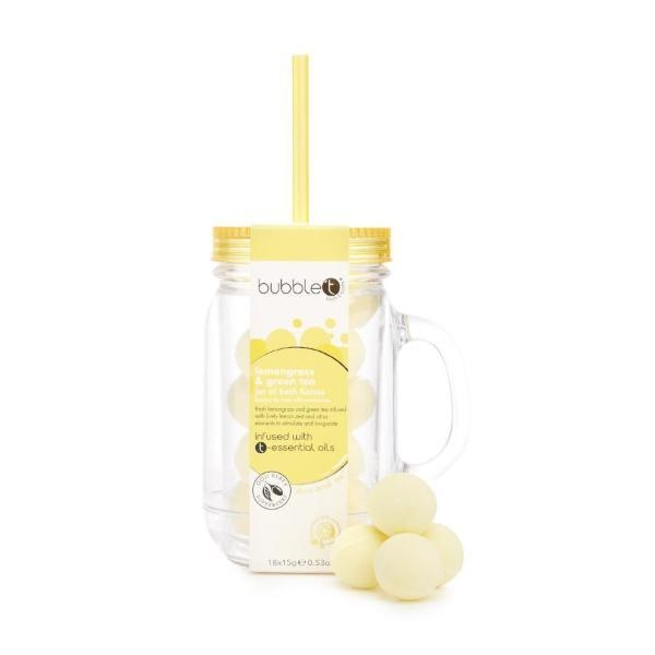 Lemongrass & Green Tea Jar Of Bath Bombs