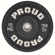 Proud Bumper Training Weight Plates Black (5kg-25kg) – Super Strong Fitness Pair of 15kg – SuperStrong Fitness
