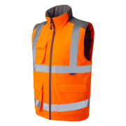 Bodywarmer ISO 20471 Class 2 Orange – M – Work Safety Protective Equipment – LEO Workwear – Regus Supply