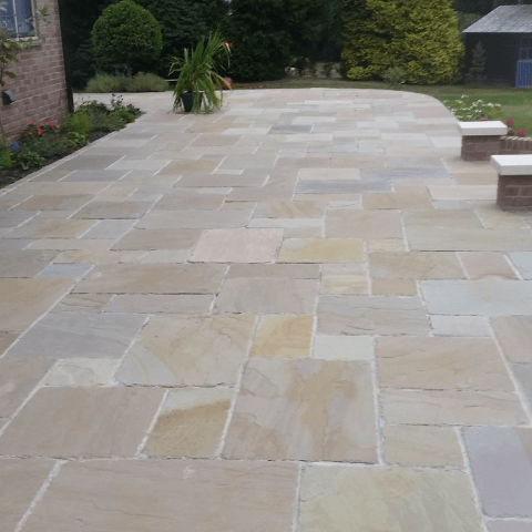 Forest Green Budget Paving – Patio Pack – Riven Sandstone Paving – Premium Paving Co