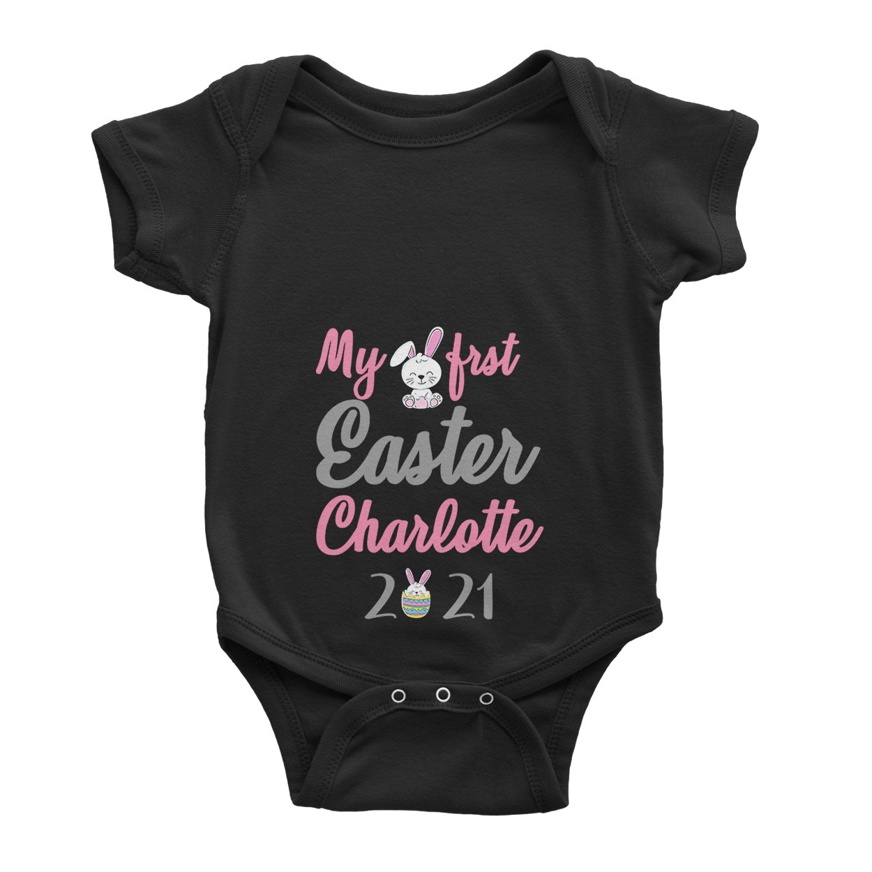 Personalised My First 1st Easter Baby Grow Bunny Bodysuit Fun Vest Babygrow Baby Bodysuit, Baby – 18-24 months / Royal Blue – Ai Printing