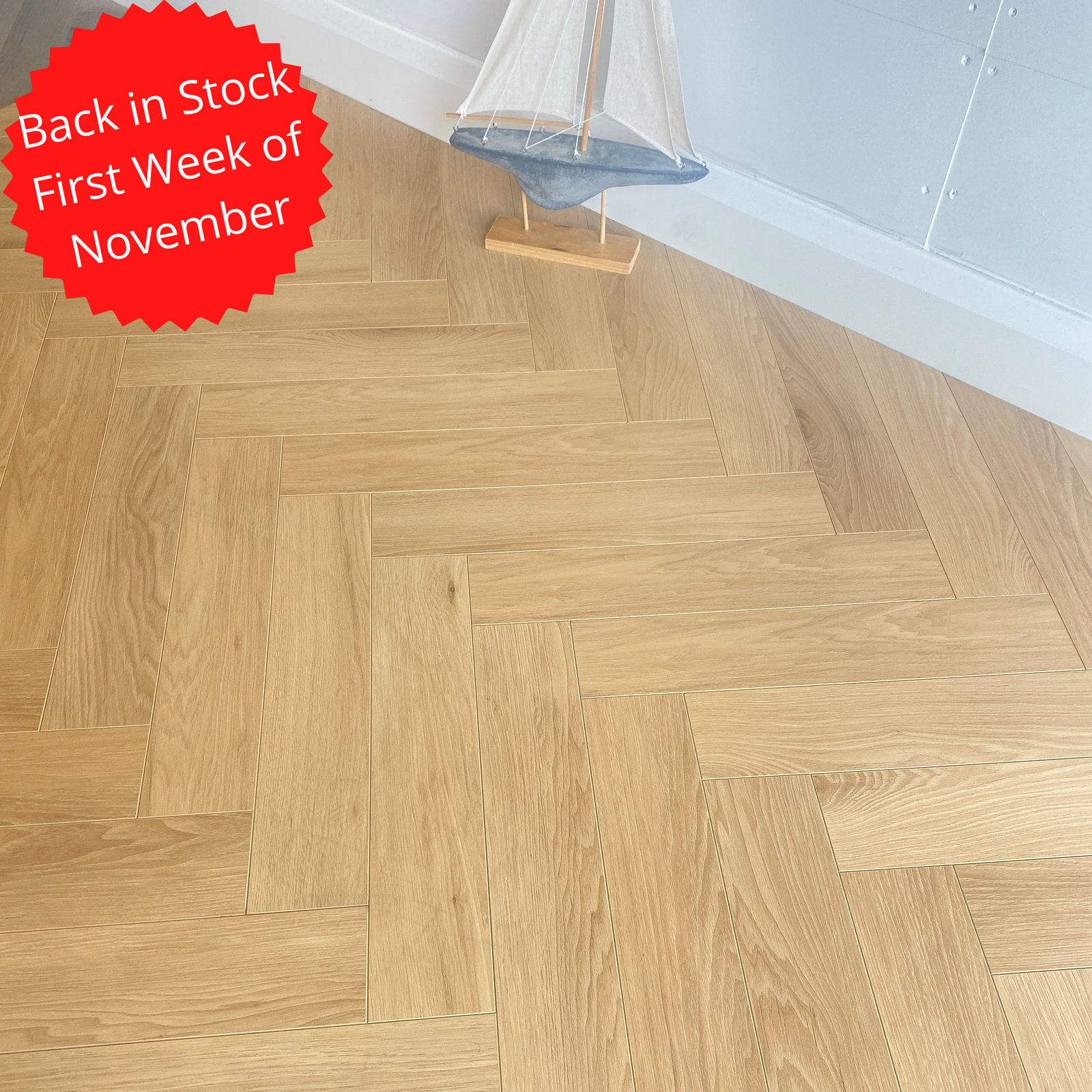 Sahara Oak Herringbone Laminate – 12mm – Water & Scratch Resistant – Wood Floor Store
