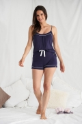 Bamboo Cami Short Pyjamas | Women’s Nightwear | Pretty You London UK 18 / Midnight
