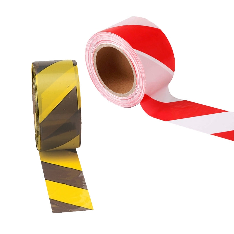 Barrier Tape – 100m x 70mm / Black & Yellow – Tapes – Just The Job Supplies