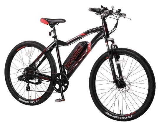 Basis Beacon E-MTB Electric Mountain Bike, 27.5″ Wheel, LCD Display – Black/Red – 14Ah