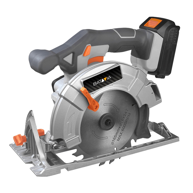 Batavia –  Cordless Circular Saw – MaxxPack Collection – Body Only – Black / Orange Colour – Textile Tools & Accessories