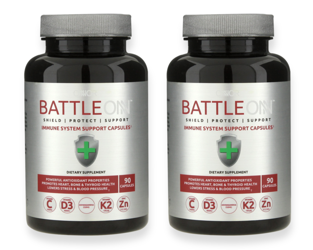 BATTLE ONN Immune System Support Supplements – Immune Support Capsules – Vitamin B6, Vitamin C, Vitamin D3, Vitamin K2, Selenium, Zinc – ONNOR Limited