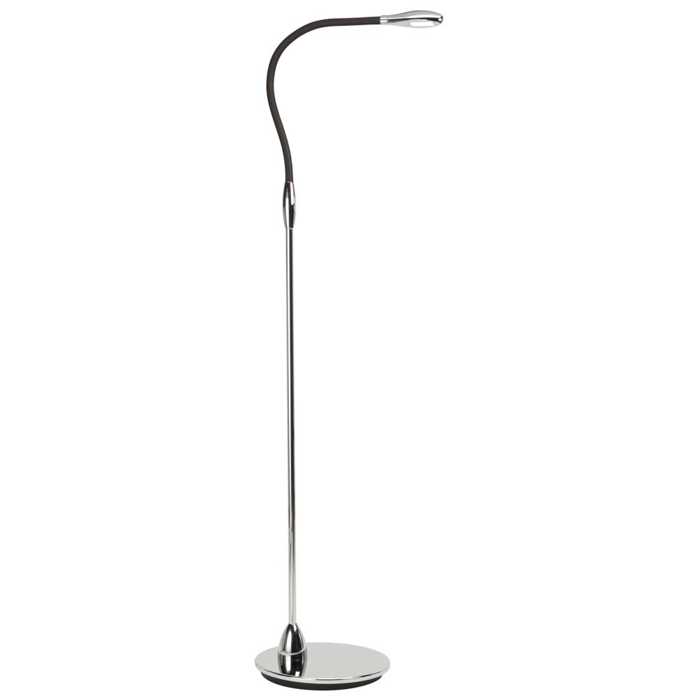 Beadlight – Cirrus Floor Lamp – Nickel & Chocolate – Chrome – Aluminium  – 135cm