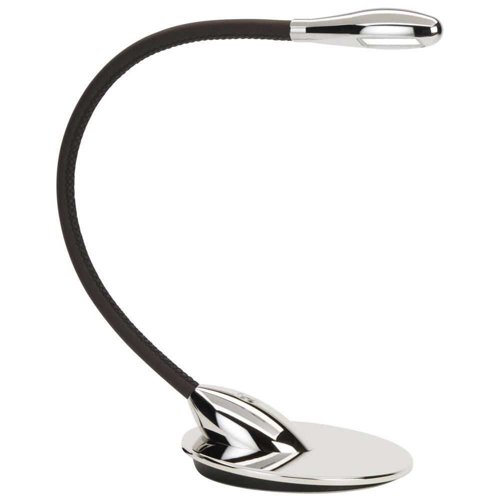 Beadlight – Cirrus Table Lamp – Nickel & Chocolate – Chrome – Aluminium  – 45cm