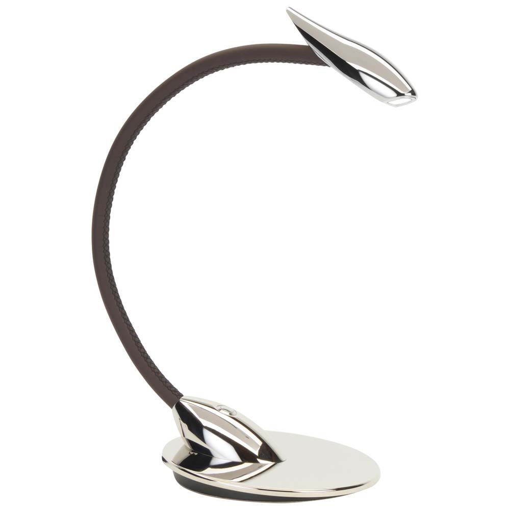 Beadlight – Maestro Table Lamp – Nickel & Chocolate – Chrome – Aluminium  – 45cm