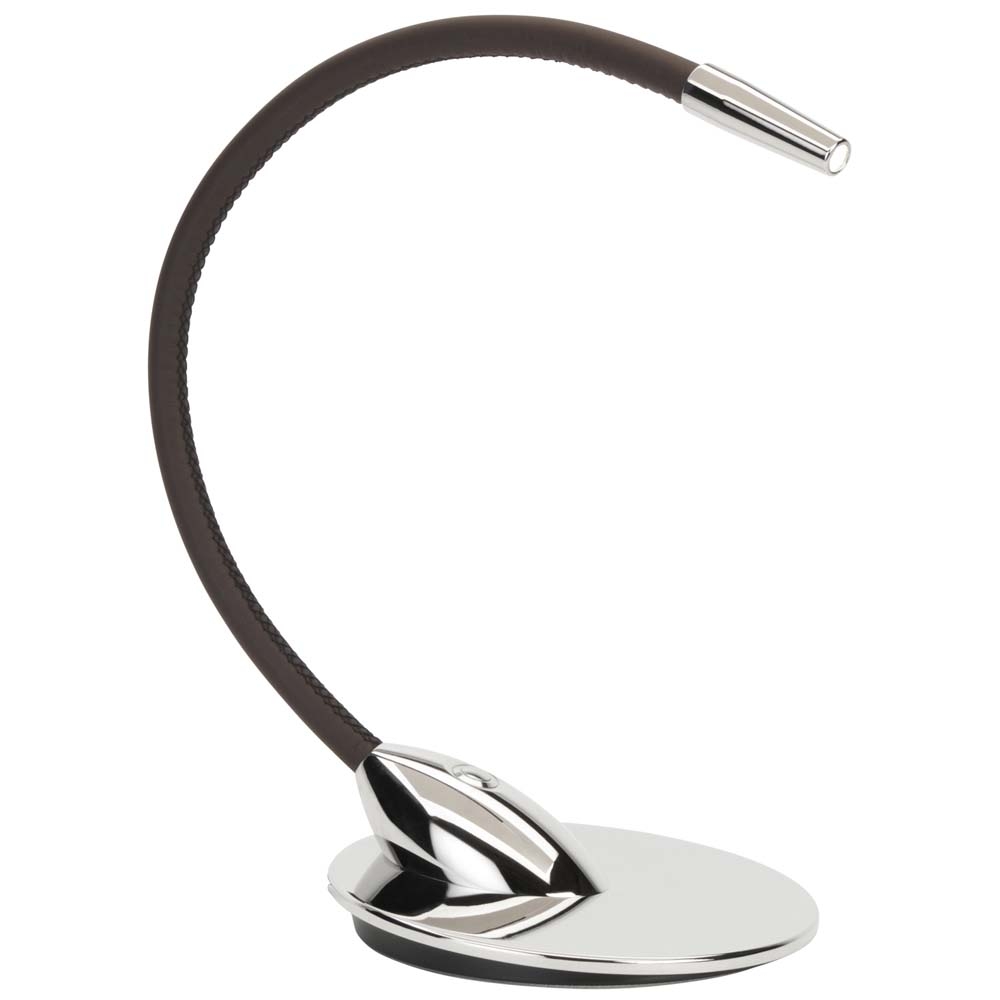 Beadlight – Nimbus Table Lamp – Nickel & Chocolate – Chrome – Aluminium  – 45cm