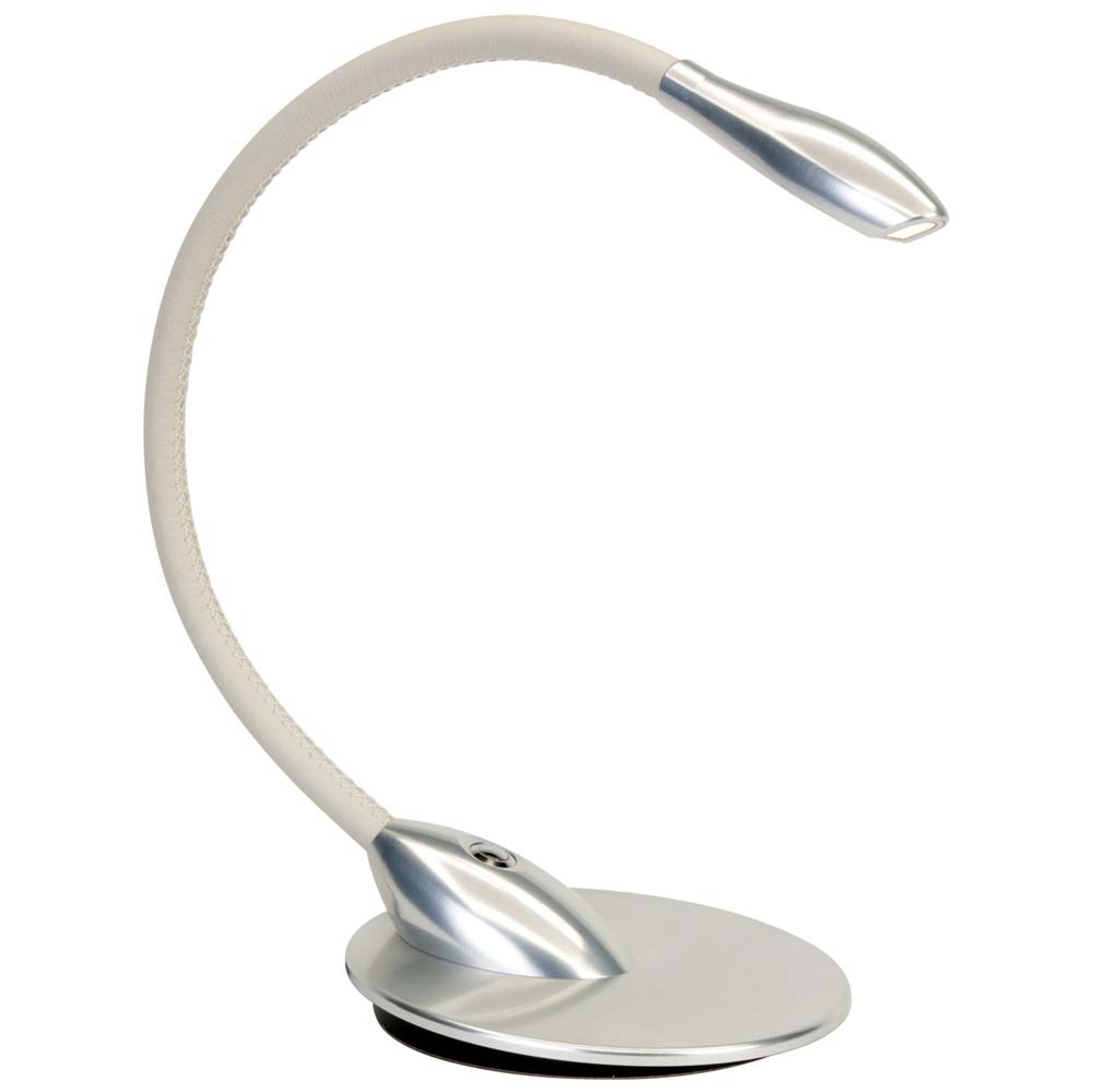 Beadlight – Zonda Table Lamp – Clear & Off-White – Silver – Aluminium  – 45cm