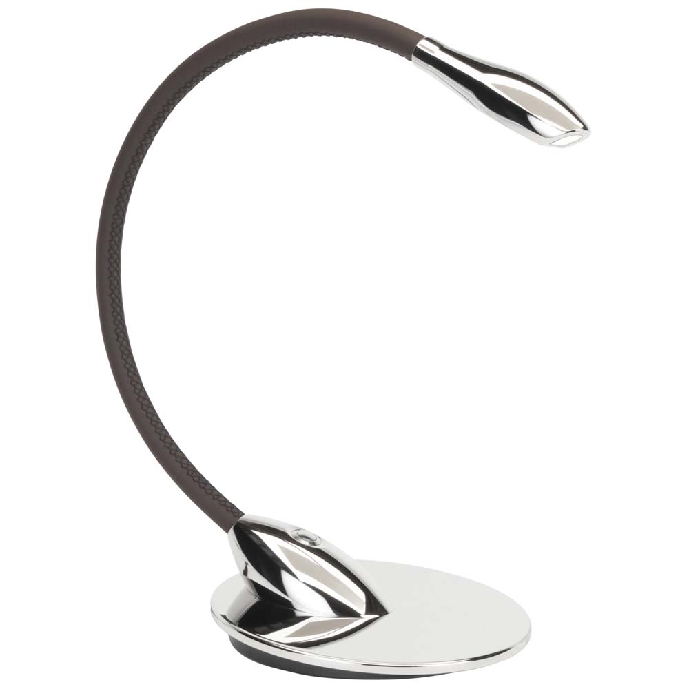Beadlight – Zonda Table Lamp – Nickel & Chocolate – Chrome – Aluminium  – 45cm