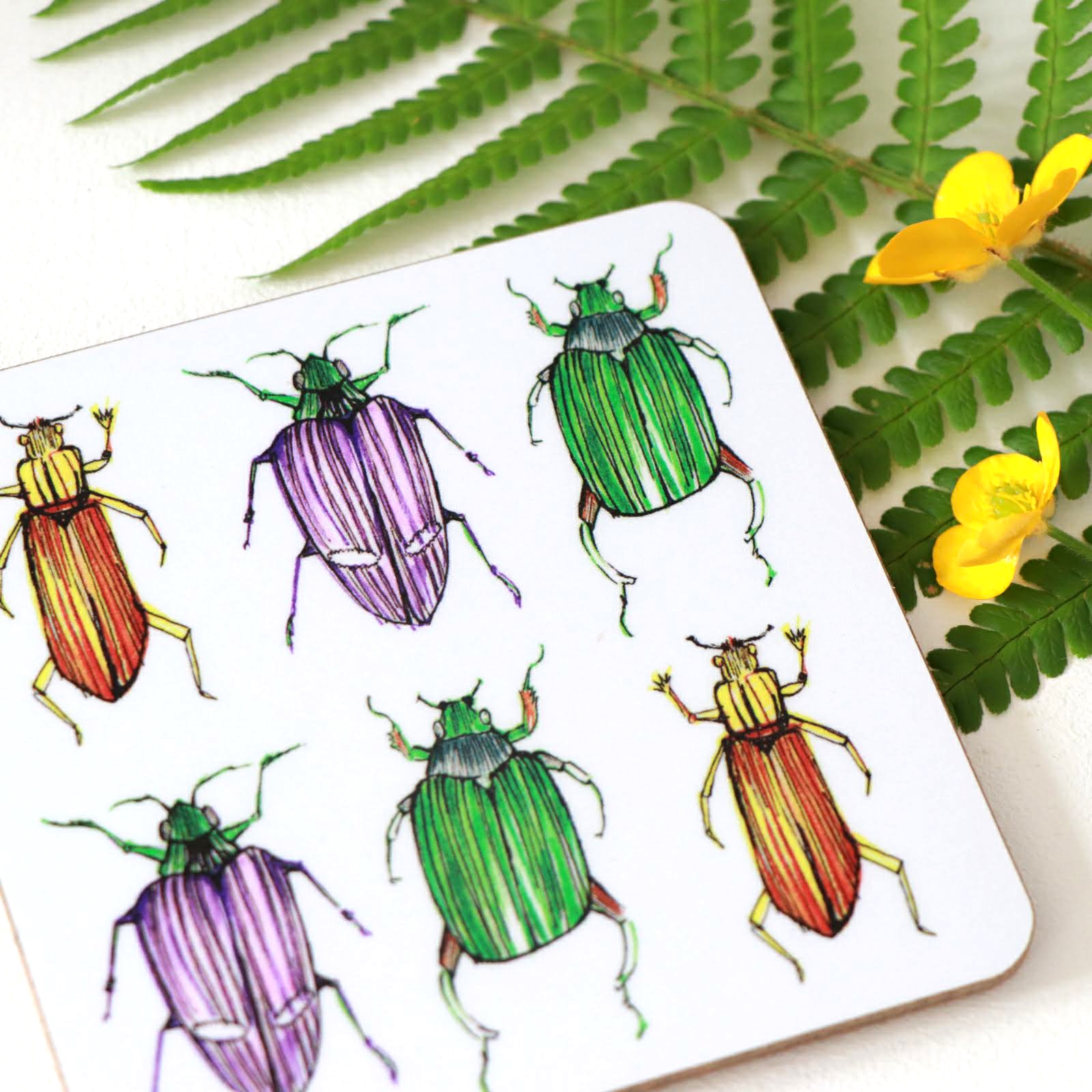 Seed Home Designs Beetle and Butterfly Coaster Pack – Develop-free – Ethikel