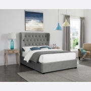 Luxury Ottoman Style Bed with Extra Large Headboard Double – Grey – CGC Retail Outlet