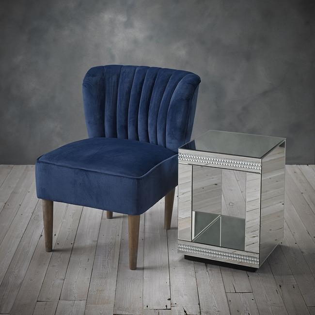 Luxury Velvet Accent Chair in Grey, Pink, Blue Blue – By CGC Interiors