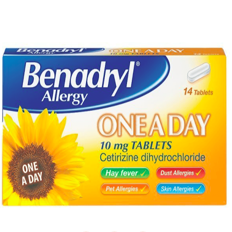 Benadryl One a Day Allergy Tablets 14 Tablets – Caplet Pharmacy