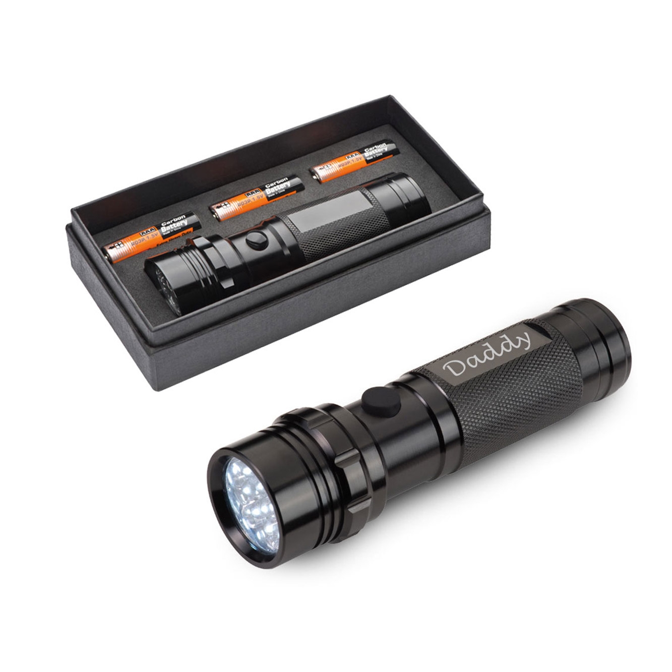 Black Aluminium Torch Gift Set