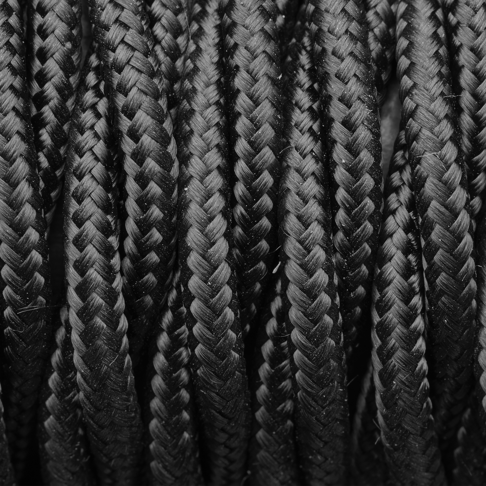 Industville – Twisted Fabric Flex – 3 Core Braided Cloth Cable Lighting Wire – Fabric Flex Cable – Black Colour – Braided Woven Cloth Material – 100 CM