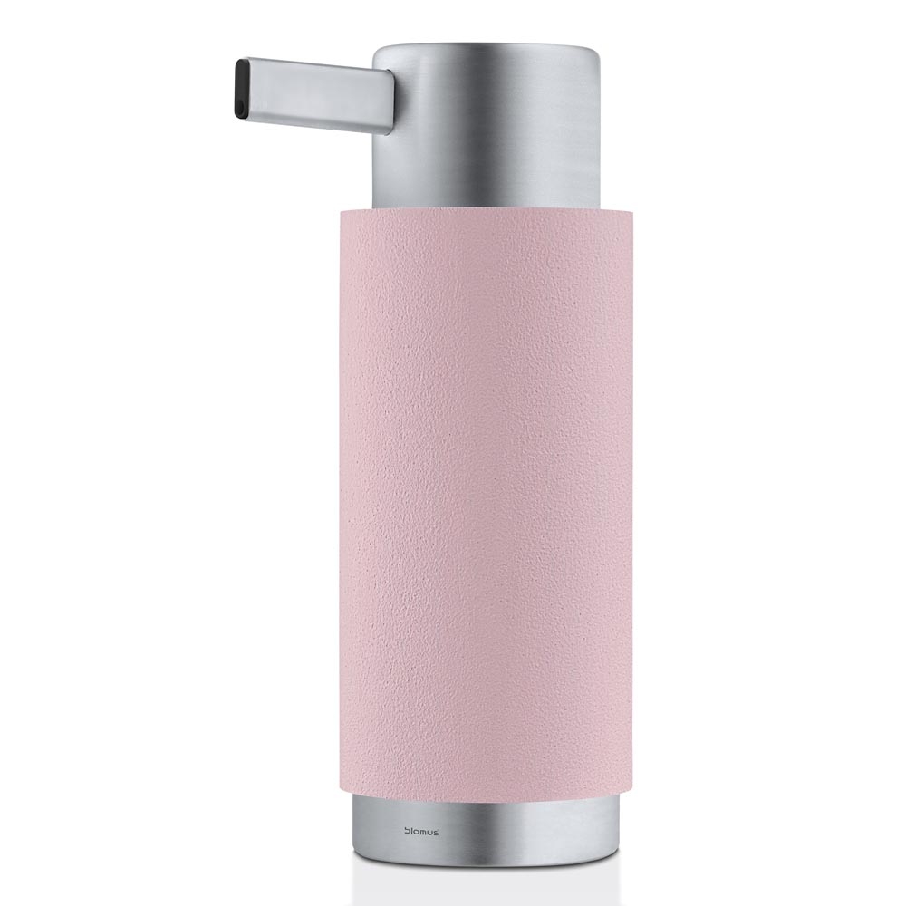 Blomus – Ara Soap Dispenser – Rose – Chrome / Pink – Polystone – 17cm x 7.5cm x 6cm