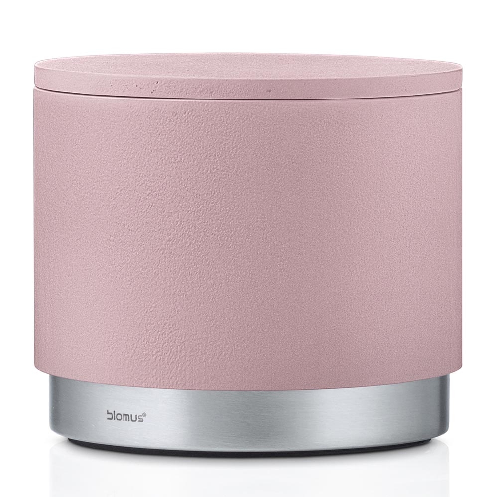 Blomus – Ara Storage Box – Rose – Pink / Chrome – Polystone – 8.5cm x 10cm