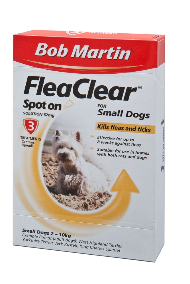 Bob Martin Flea Clear for Small Dogs (2kg-10kg) 3 Treatment