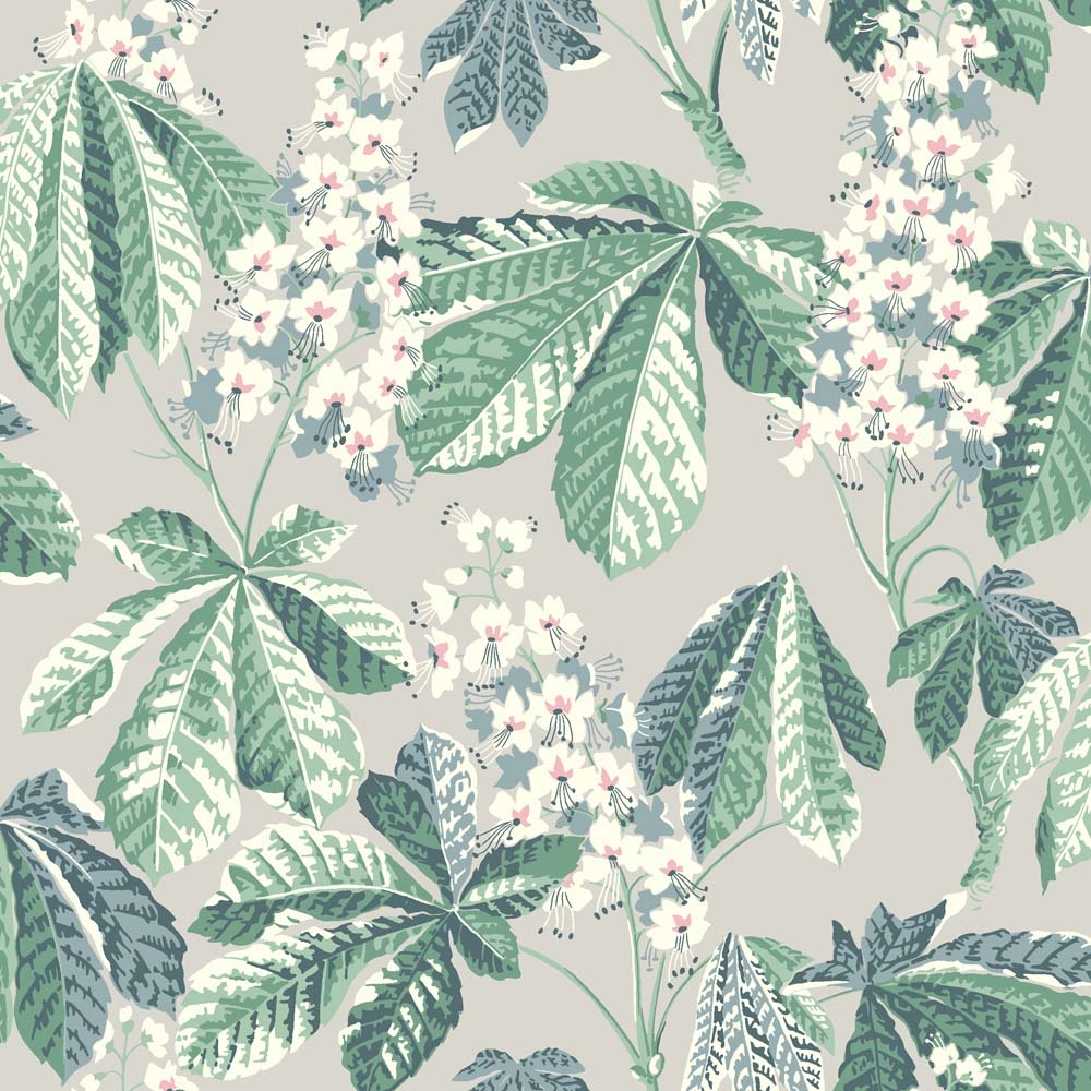 Borastapeter – In Bloom Chestnut Blossom 7202 Wallpaper – Grey / Green – Non-Woven – 53cm