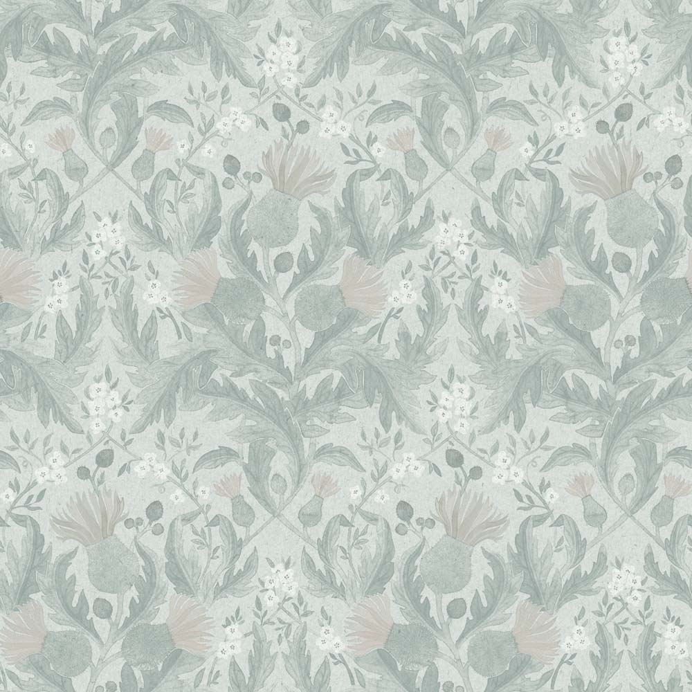 Borastapeter – In Bloom Thistle 7205 Wallpaper – Grey / Green – Non-Woven – 53cm