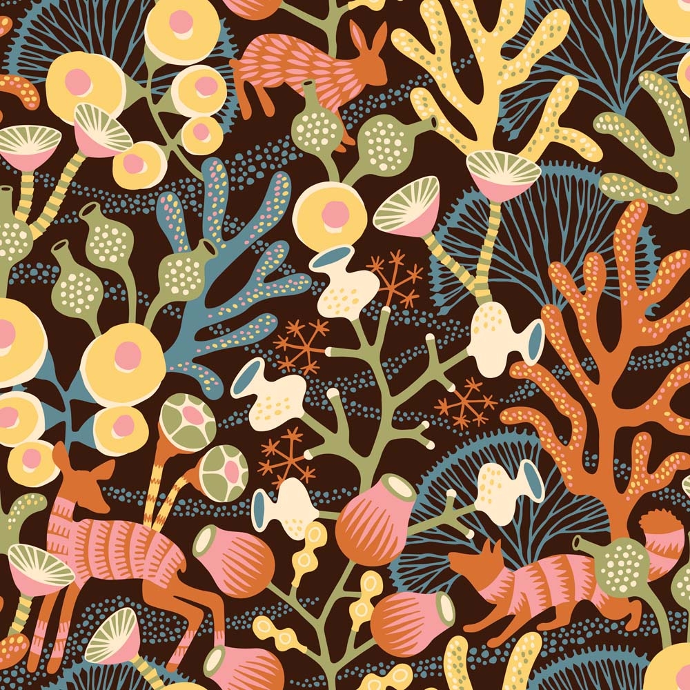 Borastapeter – Wonderland Korallang 1461 Wallpaper – Brown / Orange / Yellow – Non-Woven – 53cm