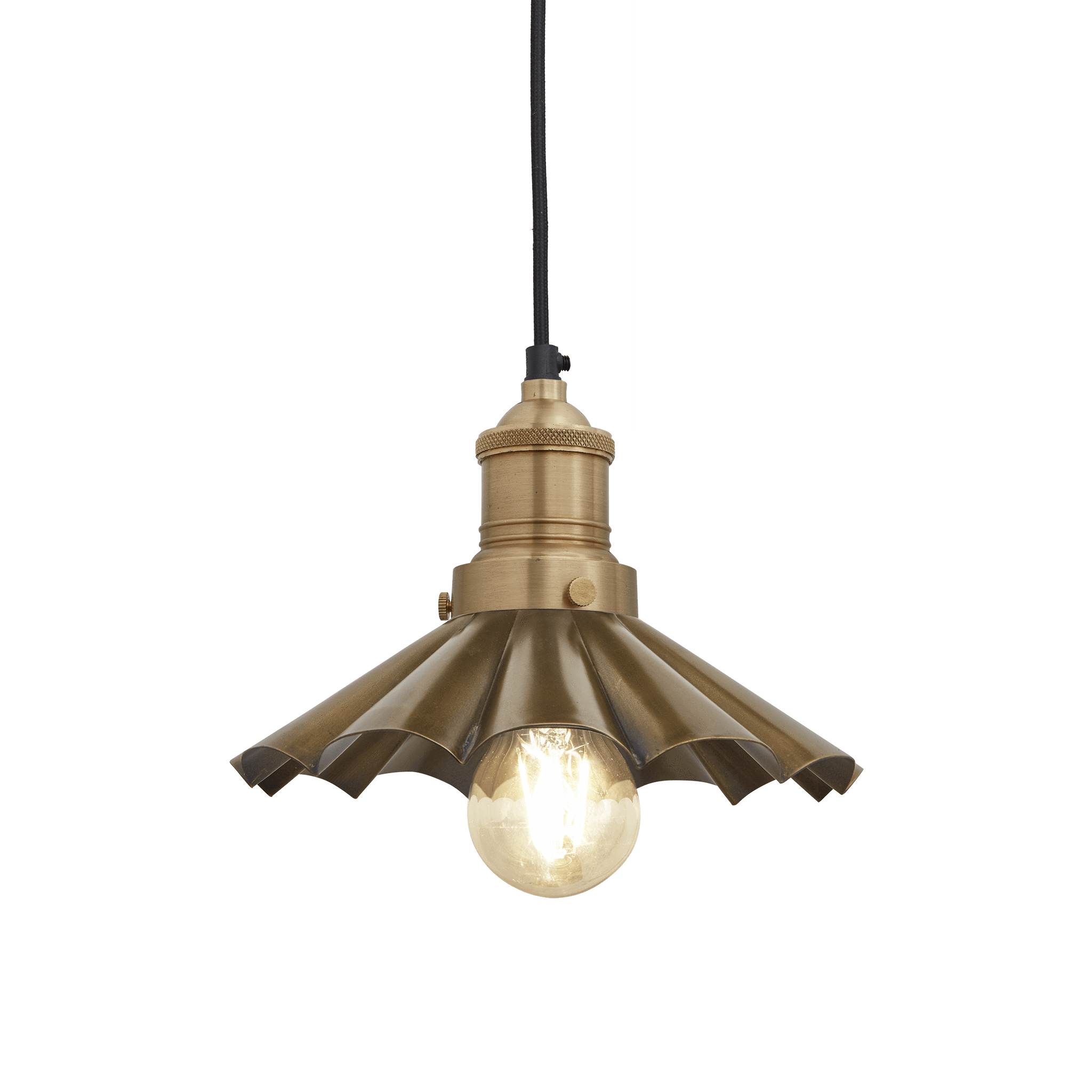 Industville – Brooklyn Umbrella Pendant – 8 Inch – Ceiling Light – Light Shade – Brass Colour – Brass Material – 16.5 CM X 20 CM X 20 CM