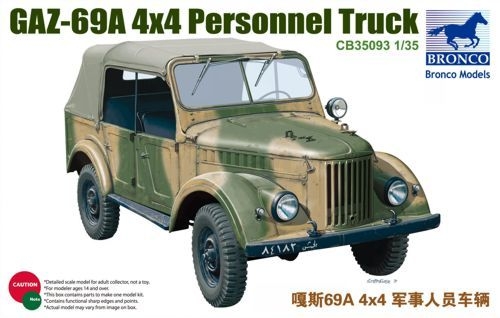 Bronco 1/35 GAZ-69A x4x Personnel Truck – # CB35093 – Model Hobbies