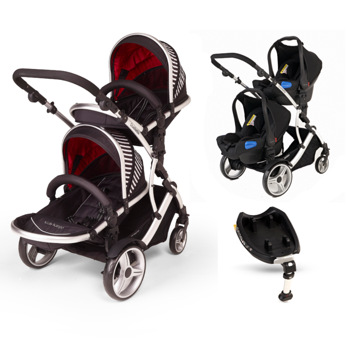 Buy Now Pay Later Kids Kargo Duellette BS + Car seats and bases seats travel system Double Tandem Twin Pushchair Pram