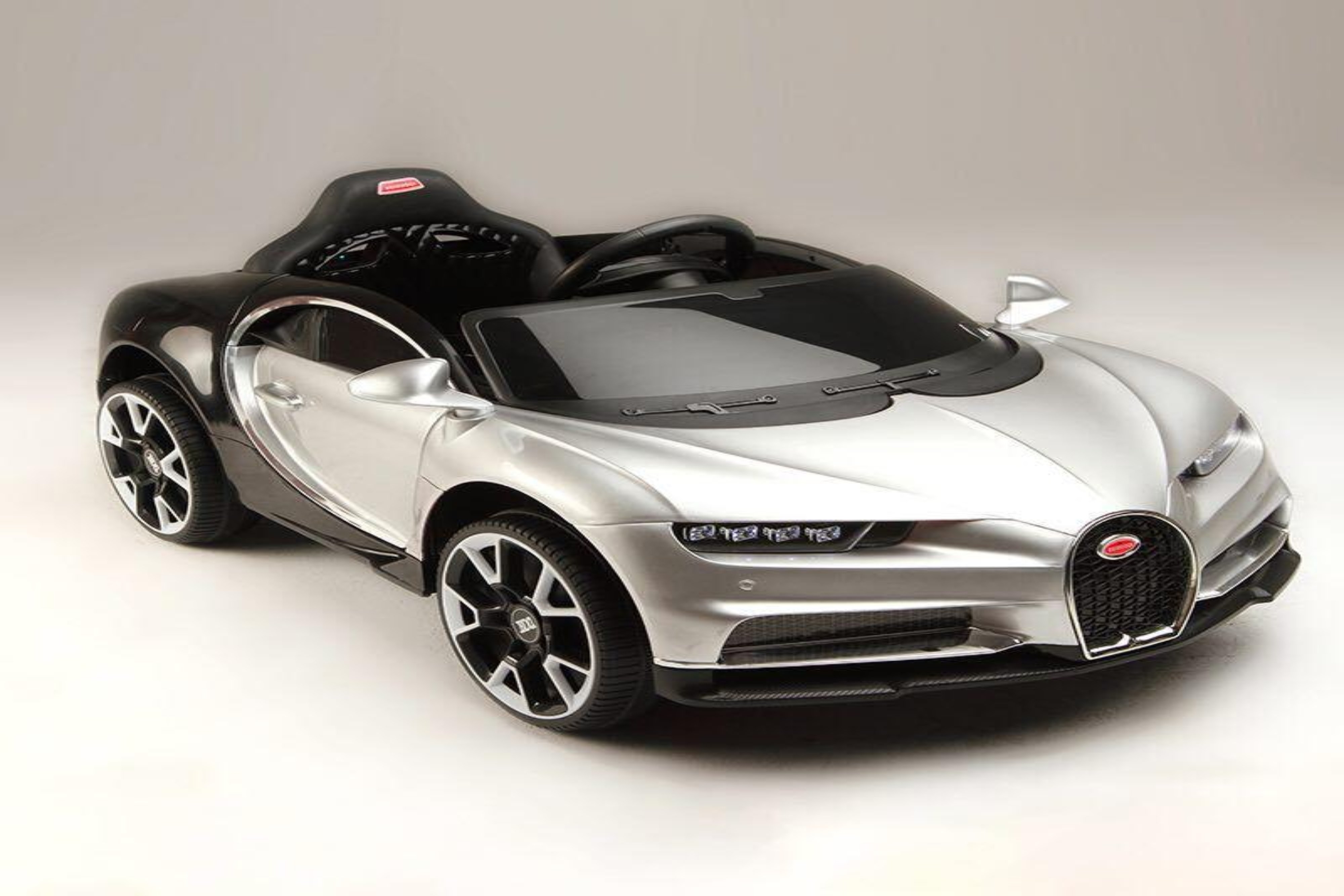 Bugatti Chiron Style Kids Ride On Car 12V Remote control – Silver