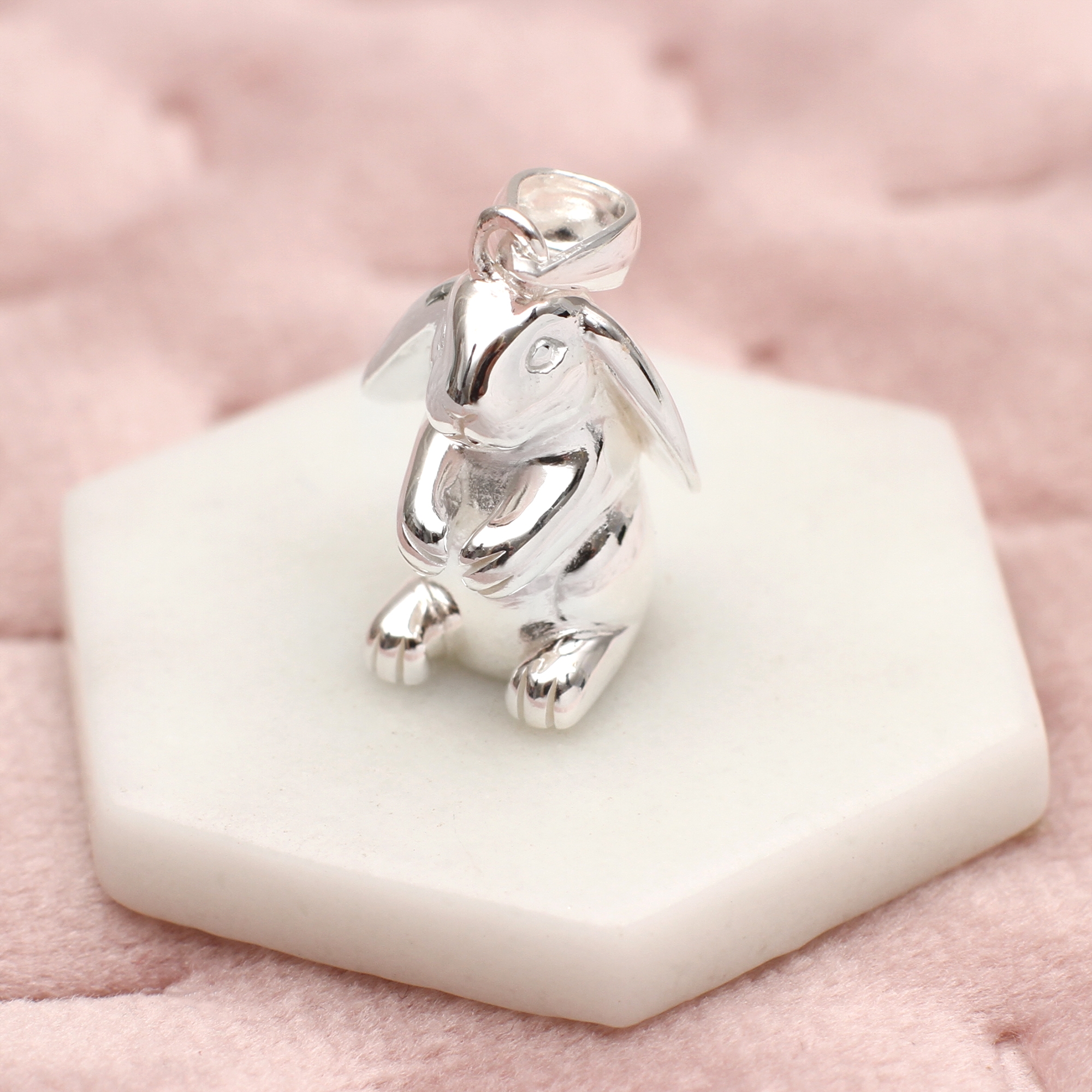 Sterling Silver Lop-eared Rabbit Charm – Hurley Burley