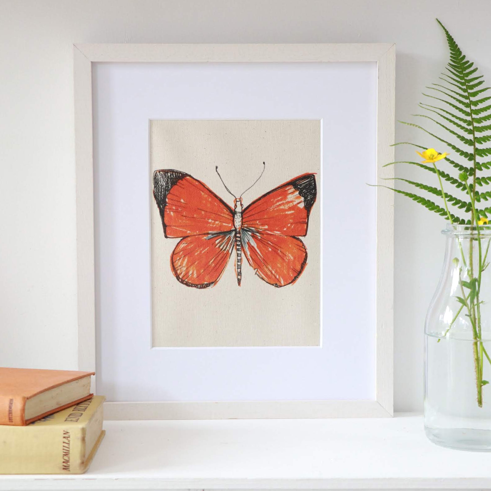 Seed Home Designs Mounted Organic Butterfly Fabric Print – Develop-free – Ethikel
