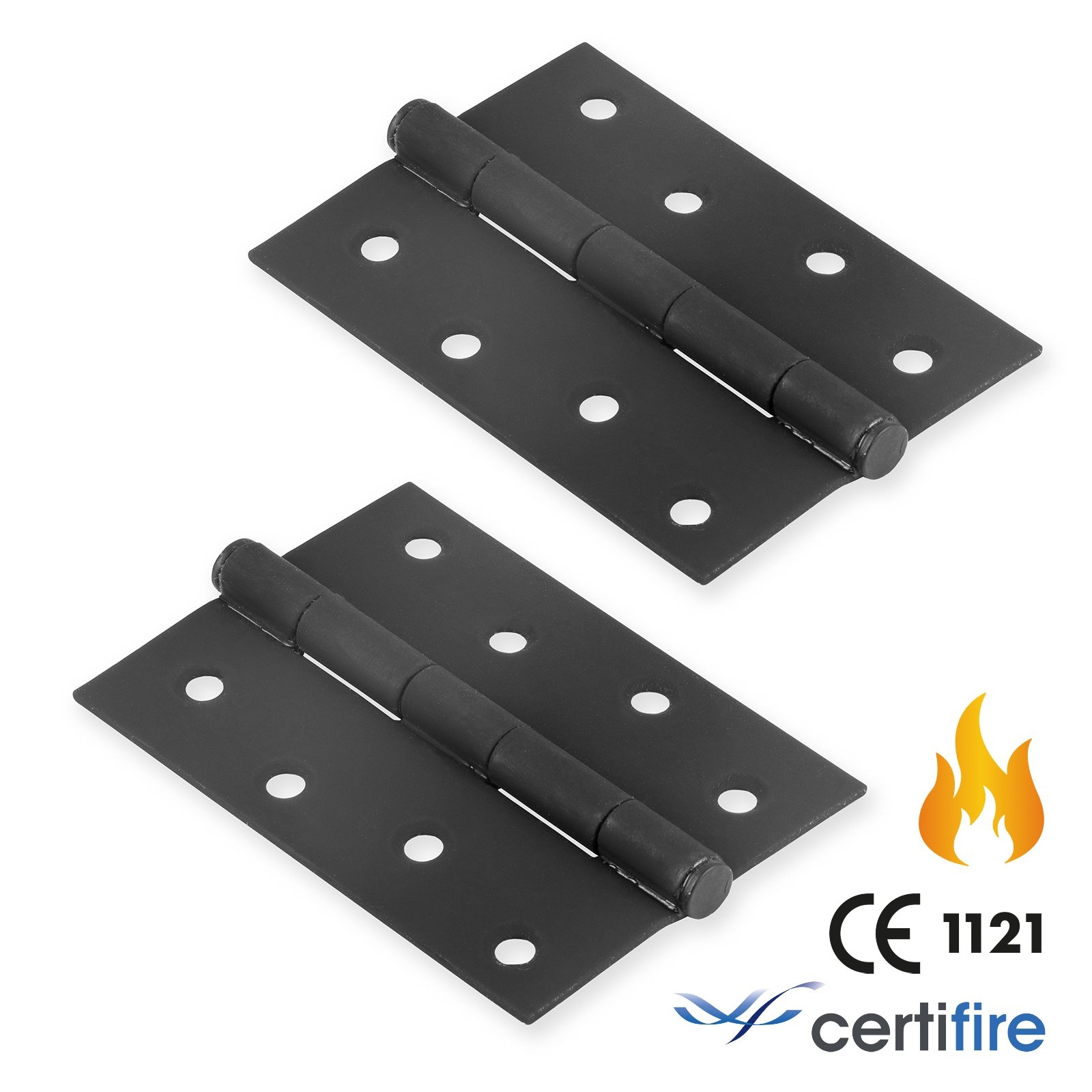 Fire Rated Button Black Hinges CE7