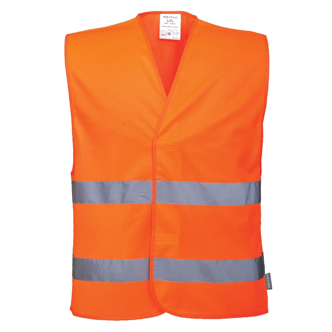 Hi-Vis Two Band Vest Orange – L/XL – Work Safety Protective Equipment – Portwest – Regus Supply