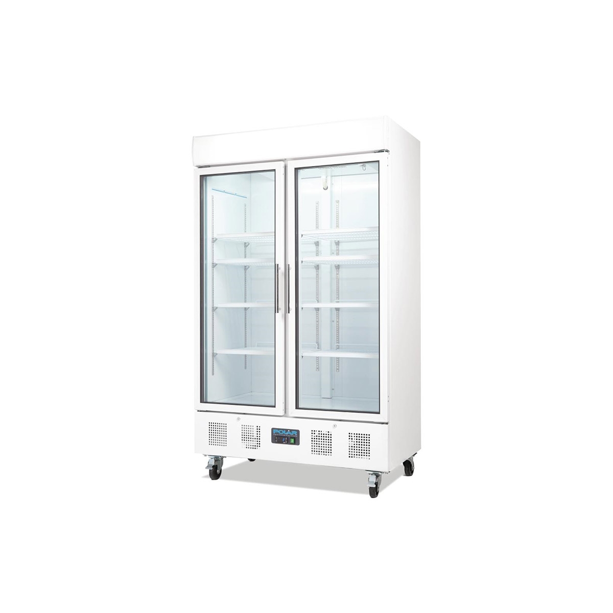 Polar G-Series Upright Double Door Display Fridge 944Ltr White