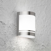 Stainless Steel Curved Outdoor Wall Light – Choice Of Colour Stainless Steel – CGC Retail Outlet