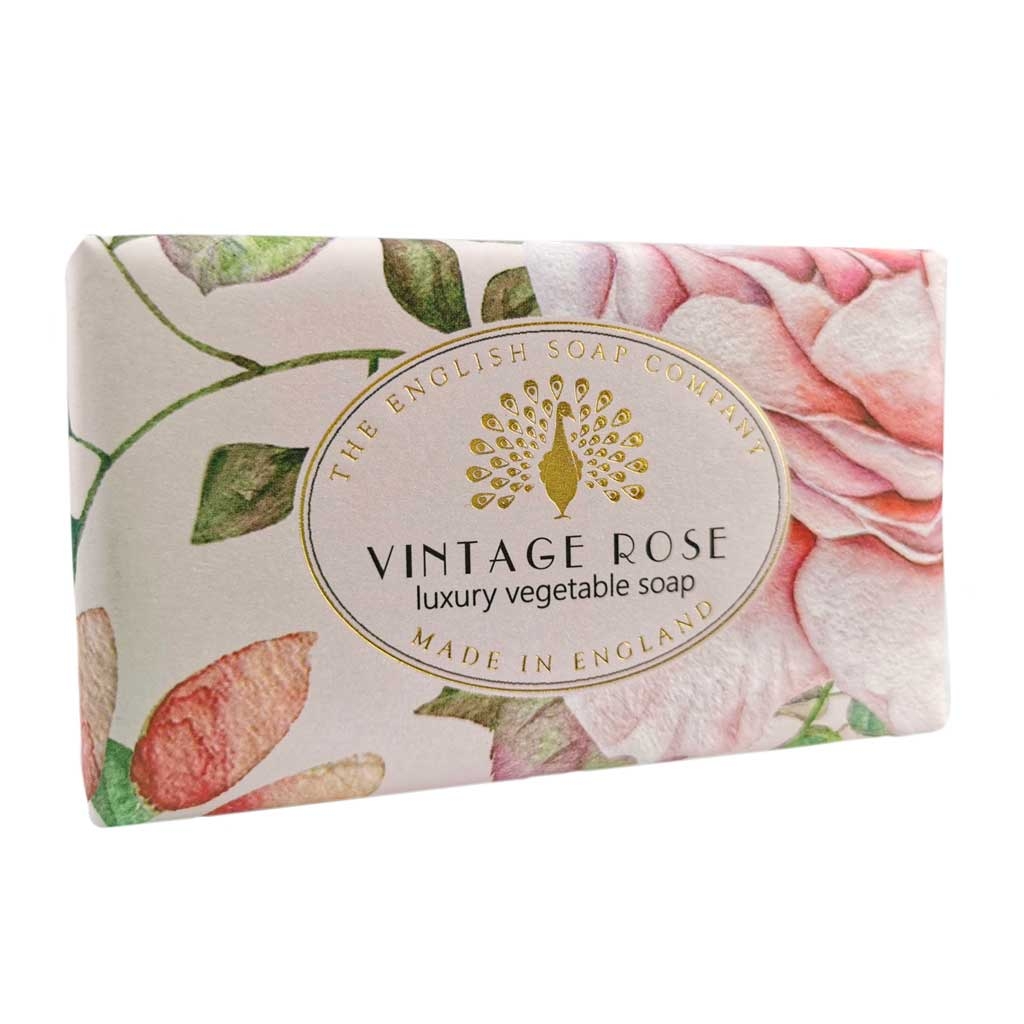 Vintage Rose Soap – 190g – Luxury Fragrance – Premium Ingredients – The English Soap Company