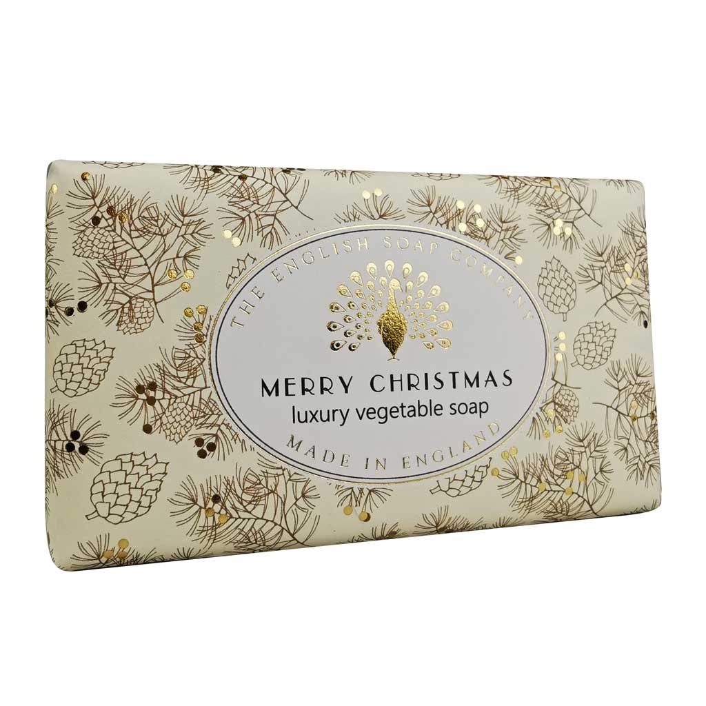Merry Christmas Soap – 190g – Luxury Fragrance – Premium Ingredients – The English Soap Company