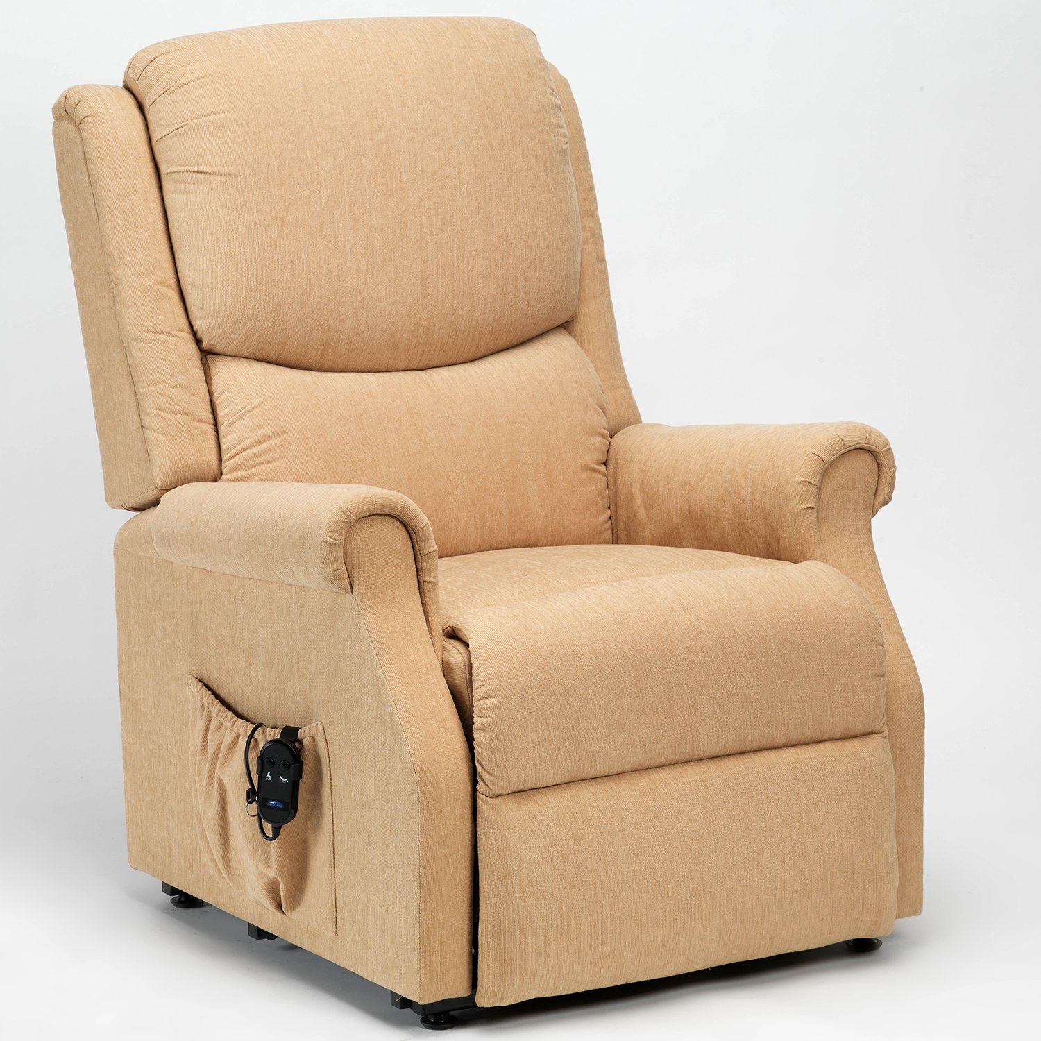 Indiana Single Motor Standard & Petite Riser Recliner Chair – Biscuit
