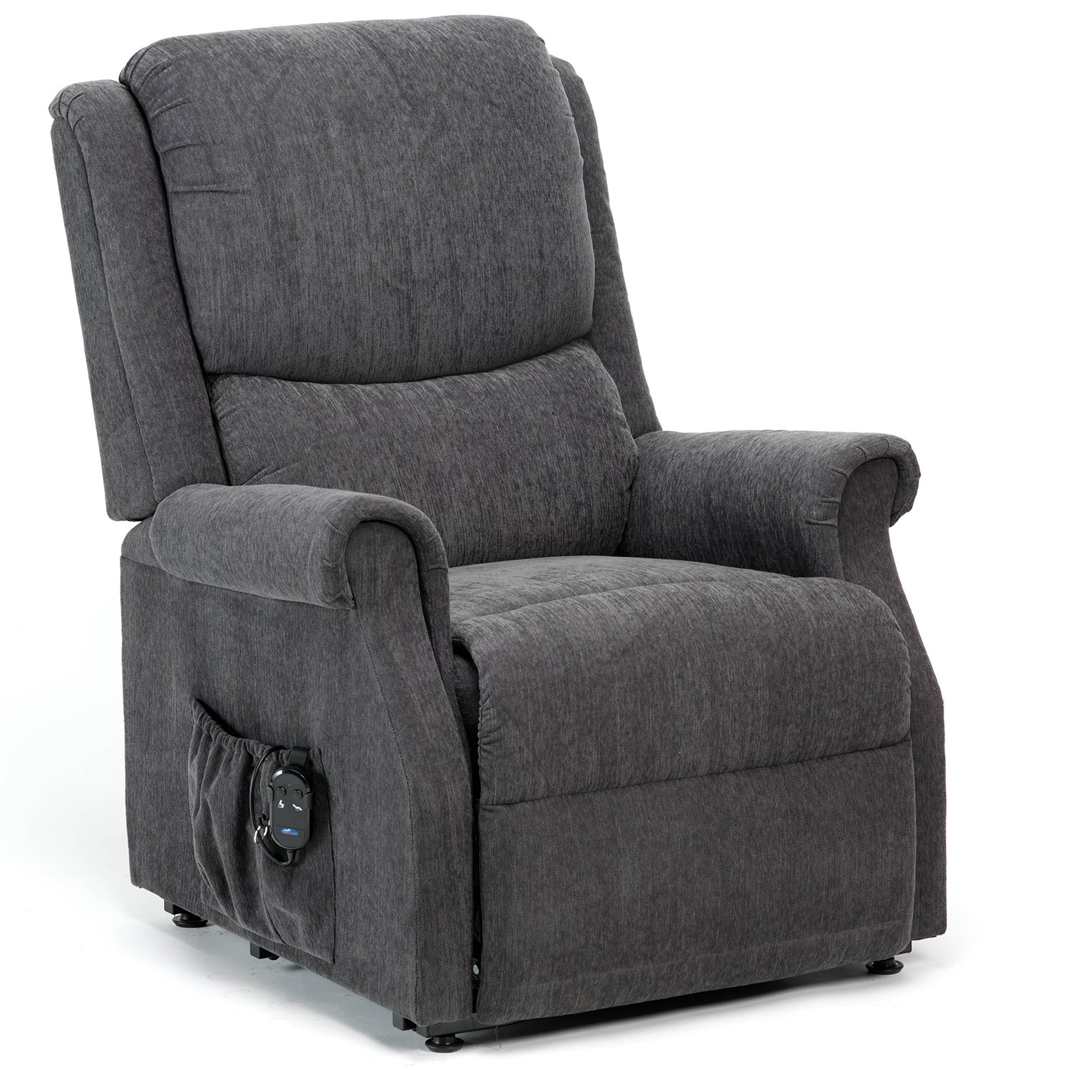 Indiana Single Motor Standard & Petite Riser Recliner Chair – Charcoal