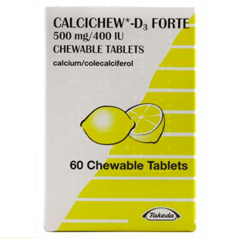 Calcichew D3 Forte 60 Chewable Tablets – Caplet Pharmacy