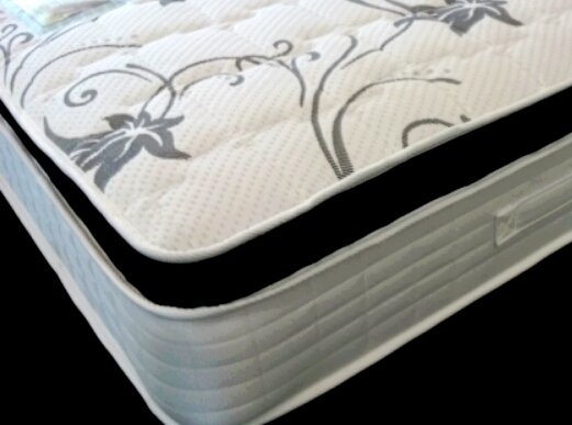 2000 Pocket Blackberry Pillowtop 3 Tak cream border 6 Handles 1 Side is Tinsel and Other Side is Tufted 1000 Polyester  pillow 1000 and 1 inch Memory foam and 6 Butterfly’s